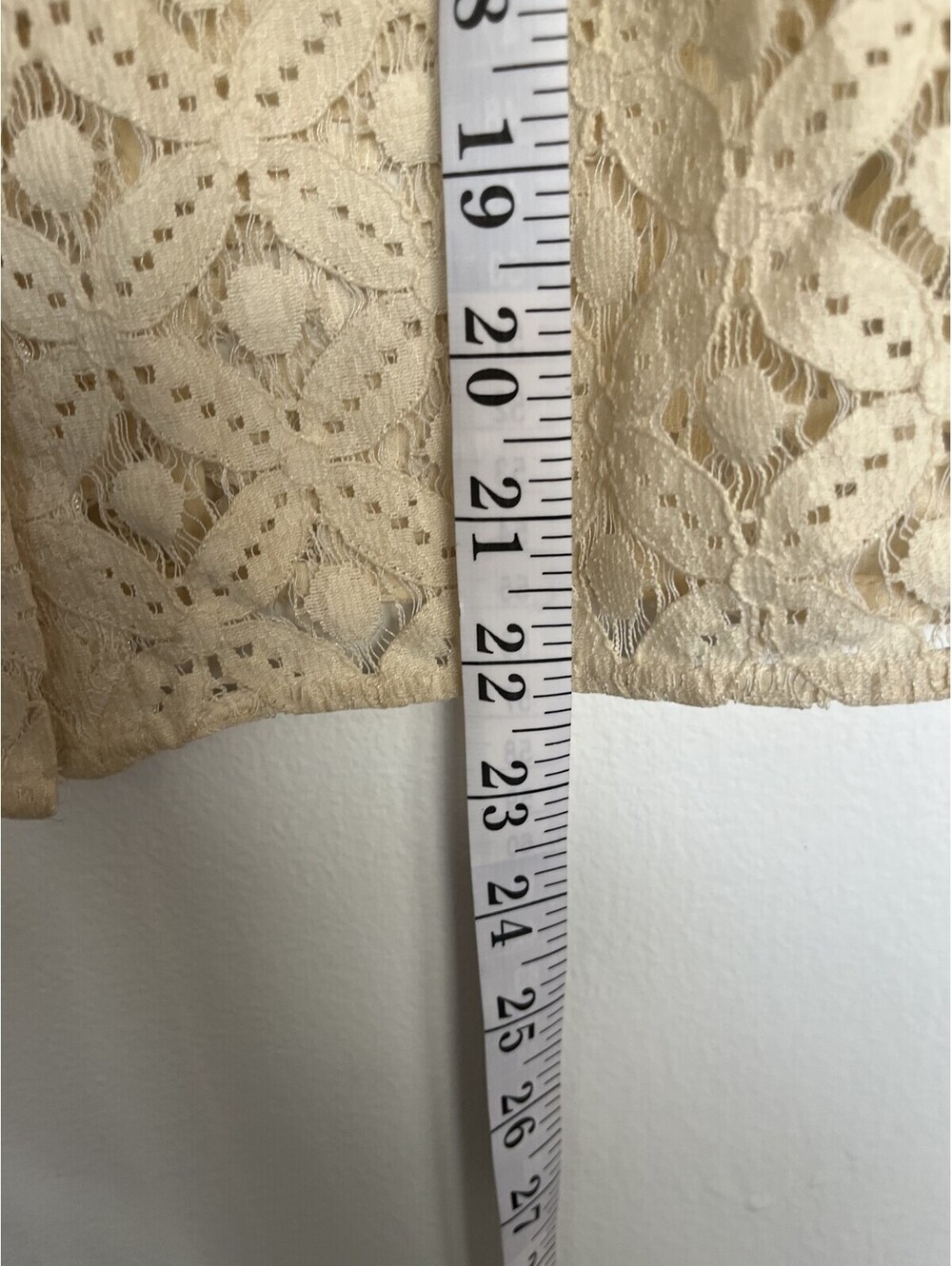 Vintage Y2K Two of Us Cream Crochet Lace Boho Top Size 6 - Picture 5 of 6